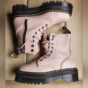 Dr Martens Jadon III Pisa Side Zip Lace Up Taupe/pink Colorway Womens8Mens7